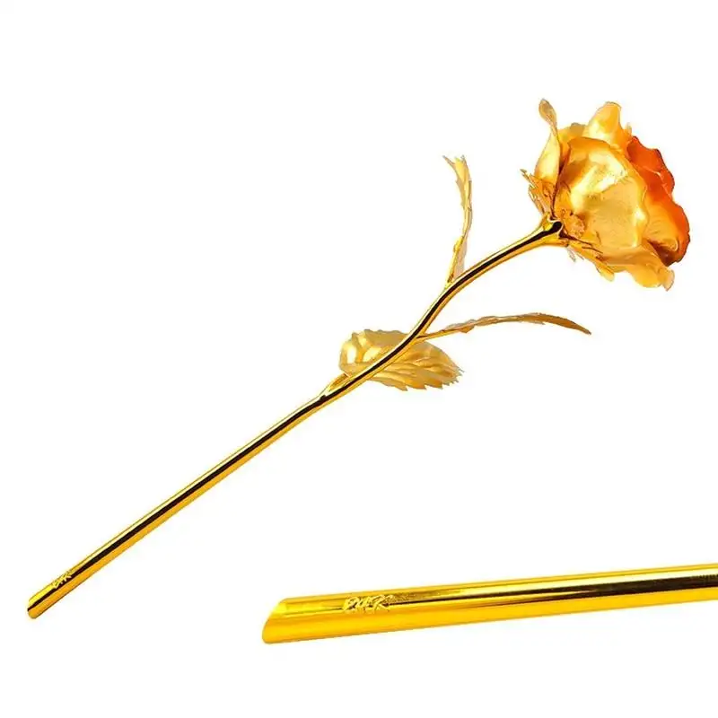 24k gold rose with gift box and carry bag