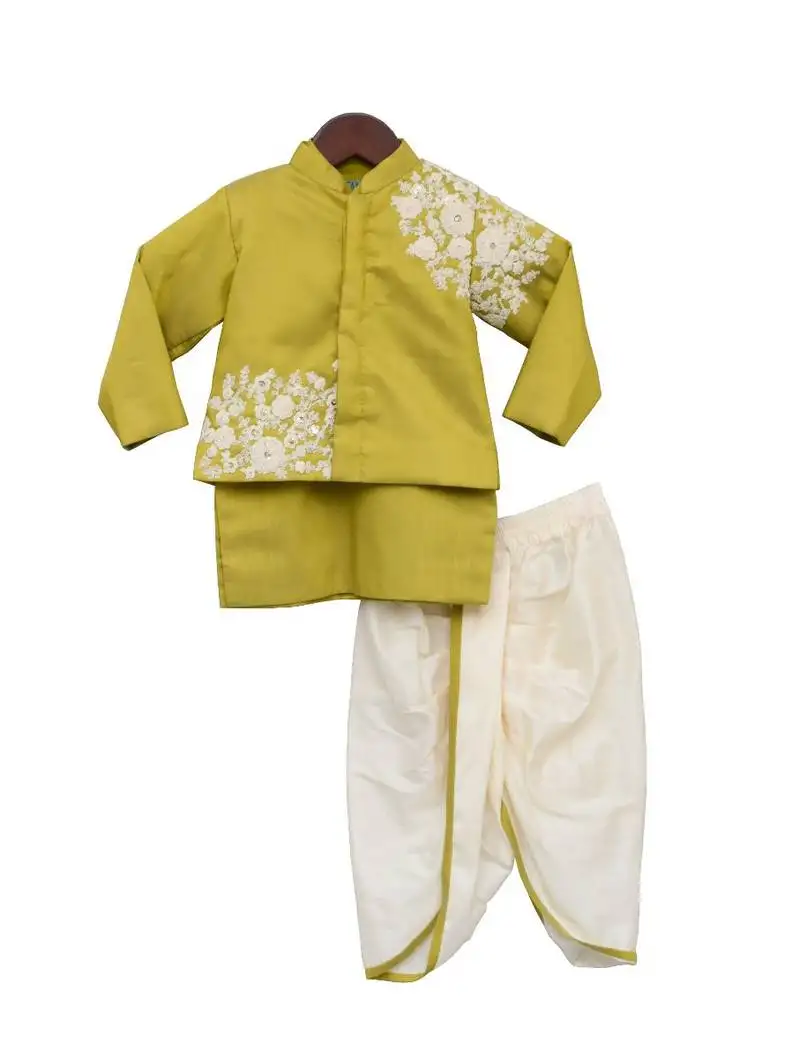 Yellow printed kurti with sharara