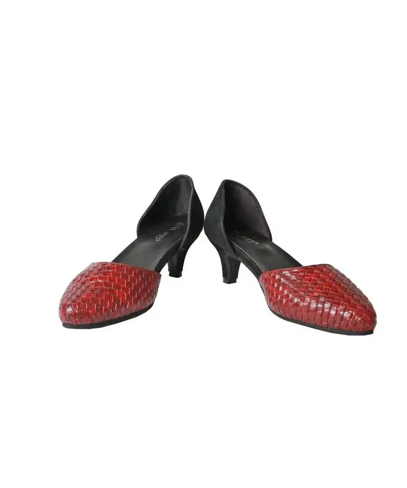 Maroon &black, patent leather,heels