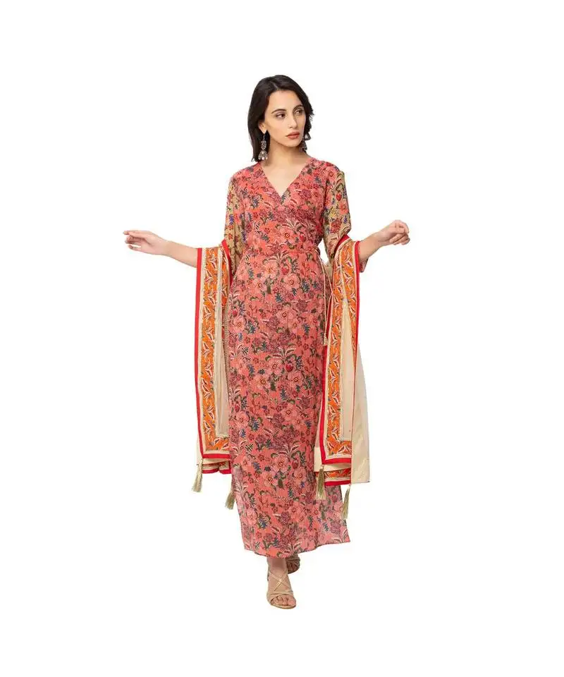 Yellow printed kurta set