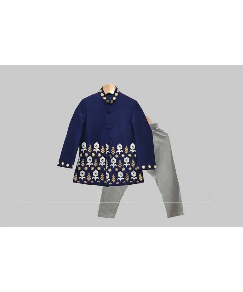 Ikkat embroidery achkan