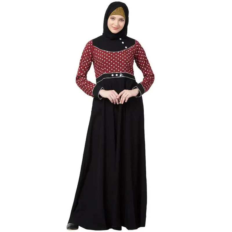 Designer polka dotted umbrella abaya