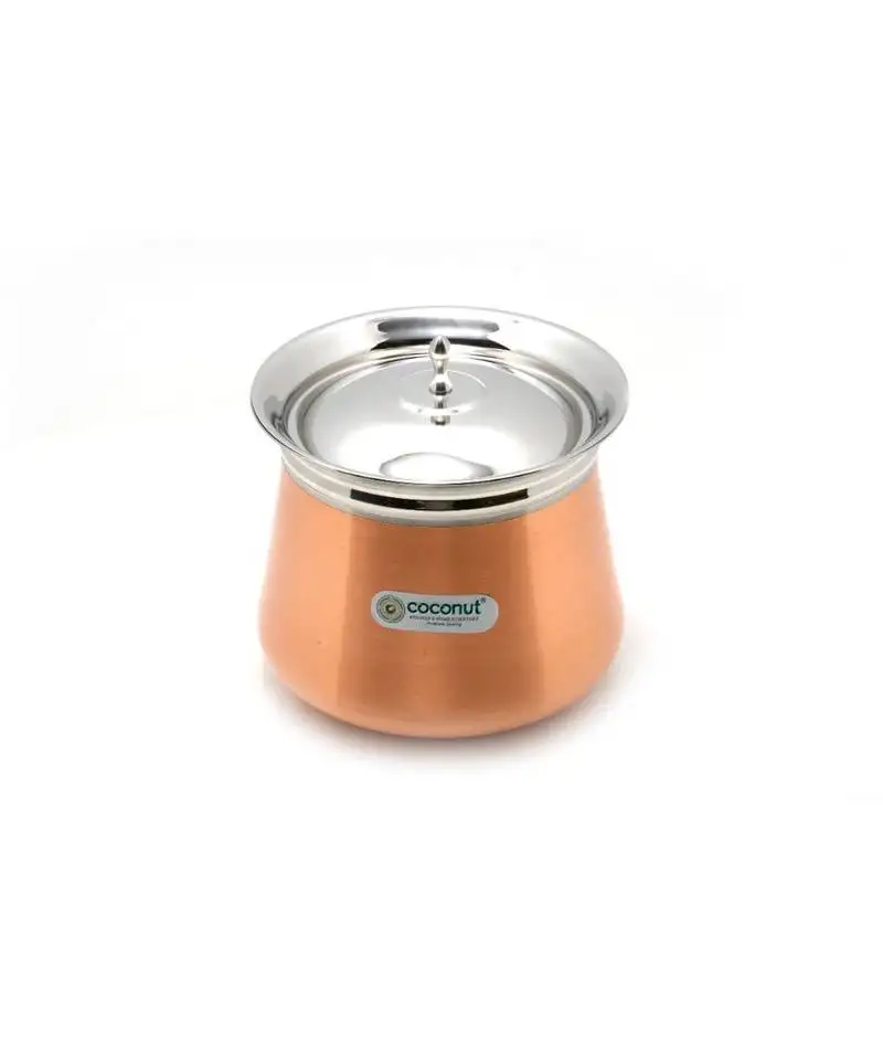 Coconut stainless steel - cookware:: delight copper handi with lid-1 unit - capacity - 500 ml