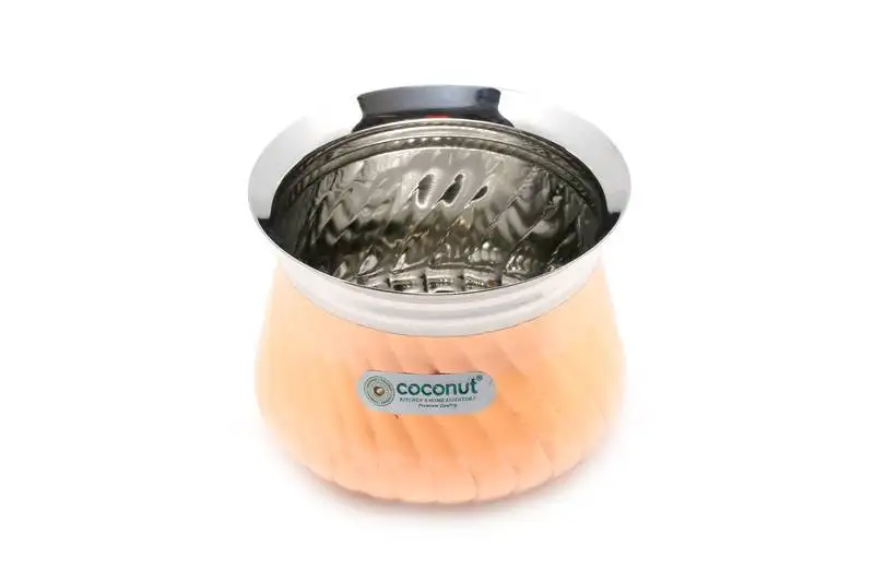 Stainless steel cookware lucy copper twister handi 1 unit capacity 500 ml