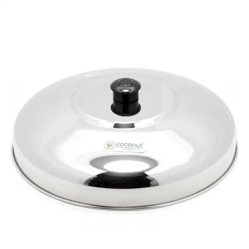 Coconut stainless steel multipurpose lid::Cover for dosa, utensils, tawas diameter - 26cm