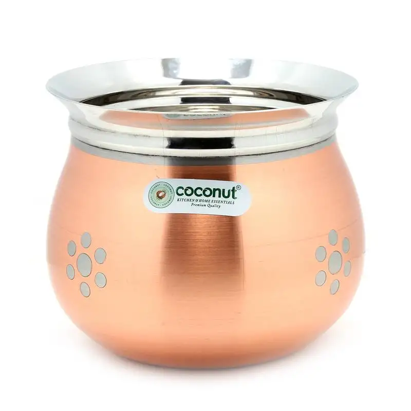 Coconut stainless steel - cookware::Daisy handi capacity - 1400 ml