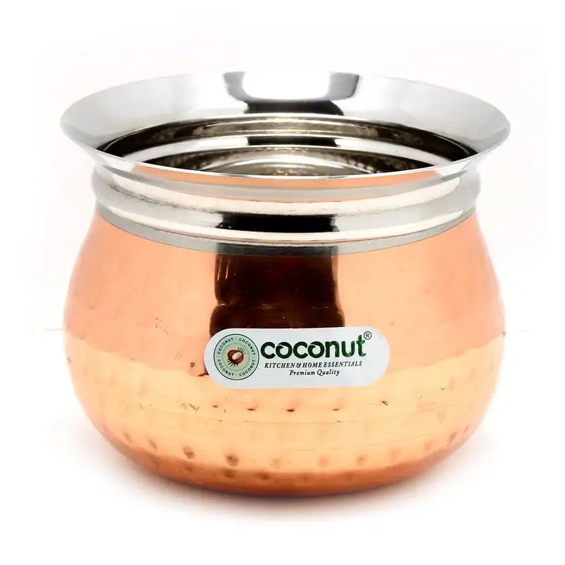 Coconut stainless steel - cookware::Iveo hammered handi capacity - 1850 ml