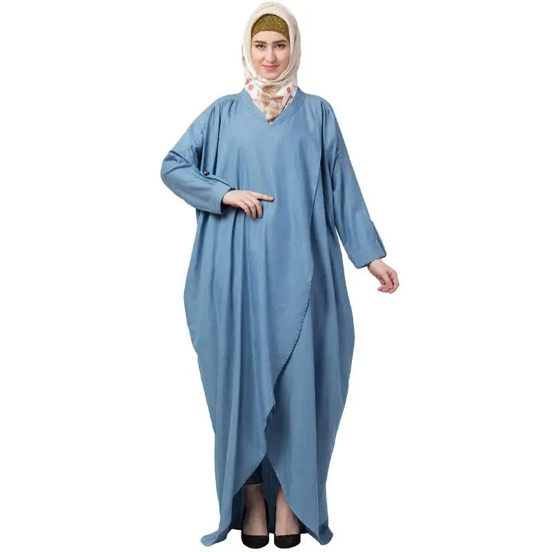 Loose fit denim abaya