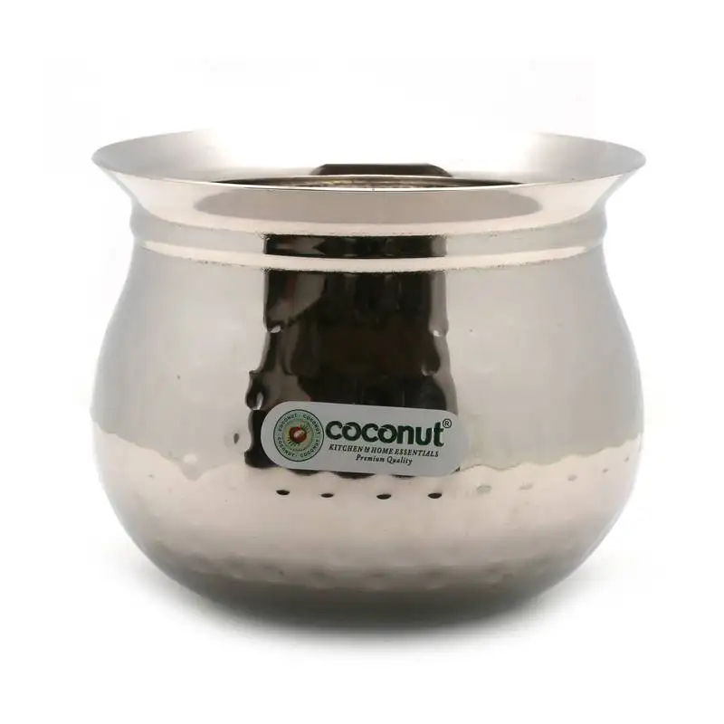 Coconut stainless steel - cookware::Oreo hammered handi capacity - 850 ml