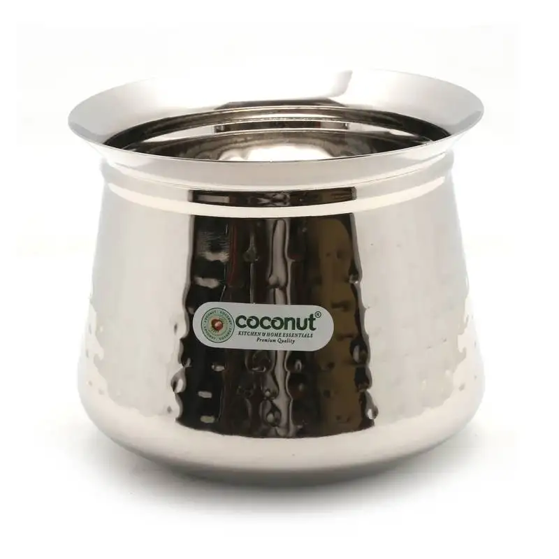 Stainless steel cookware radiant hammered handi 1 unit capacity 1850 ml