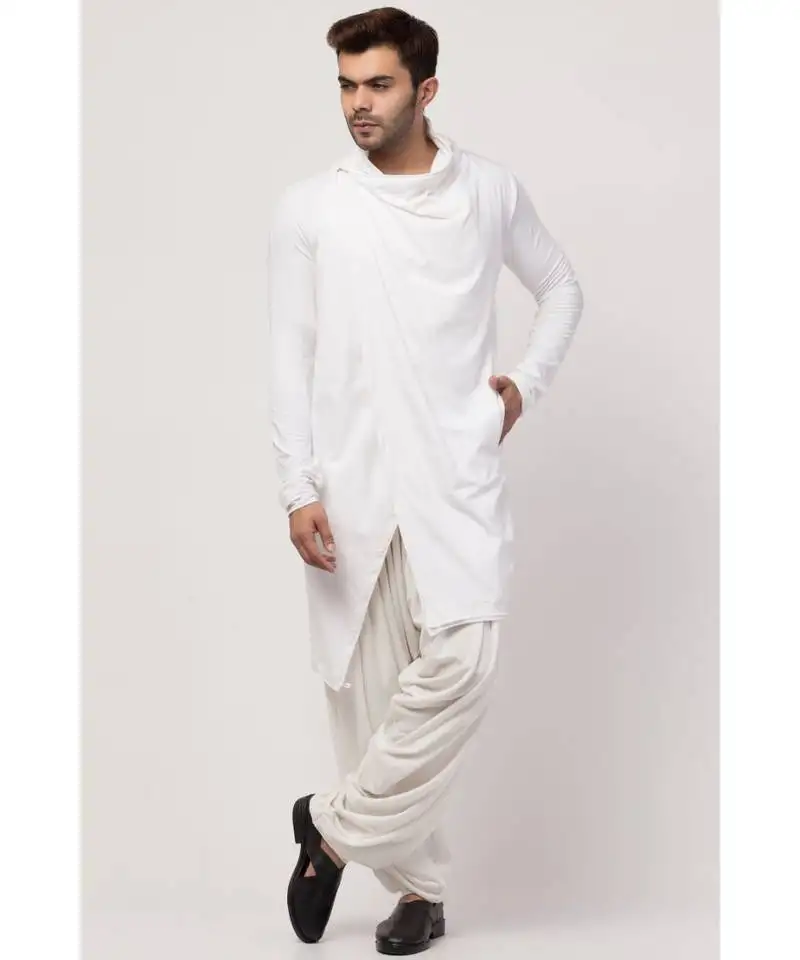 Sultan akmal shrug cum t kurta with patiala salwar