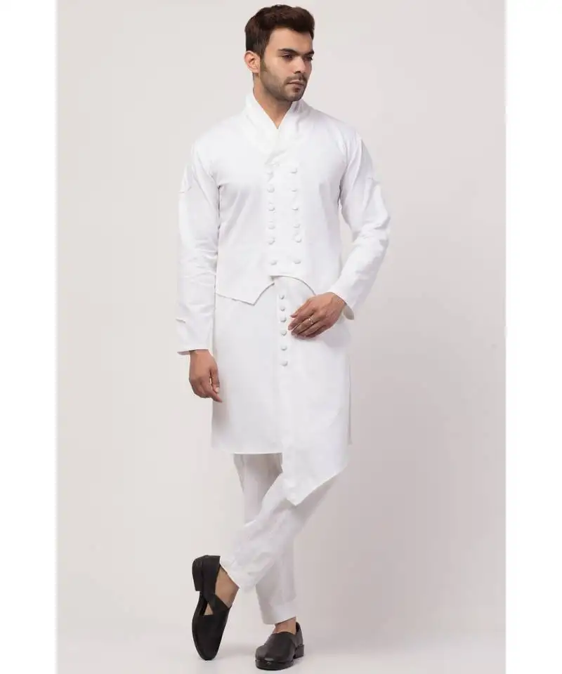 Janaveaala front open waistcoat style kurta cum casual sherwani