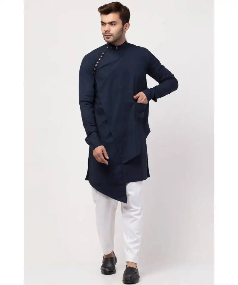 Front and side slit extra panel designer kurta with harem pant