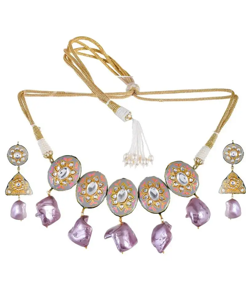 Cloud grey choker set