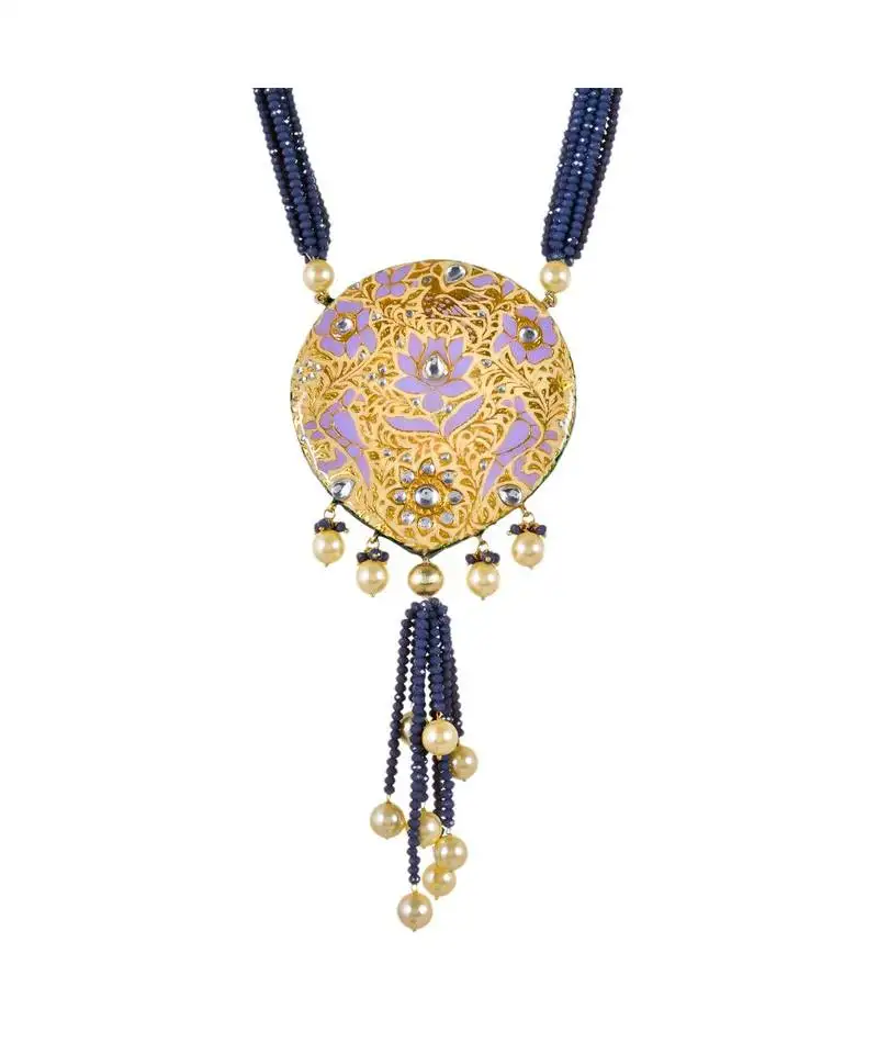 Lilac & ivory necklace set