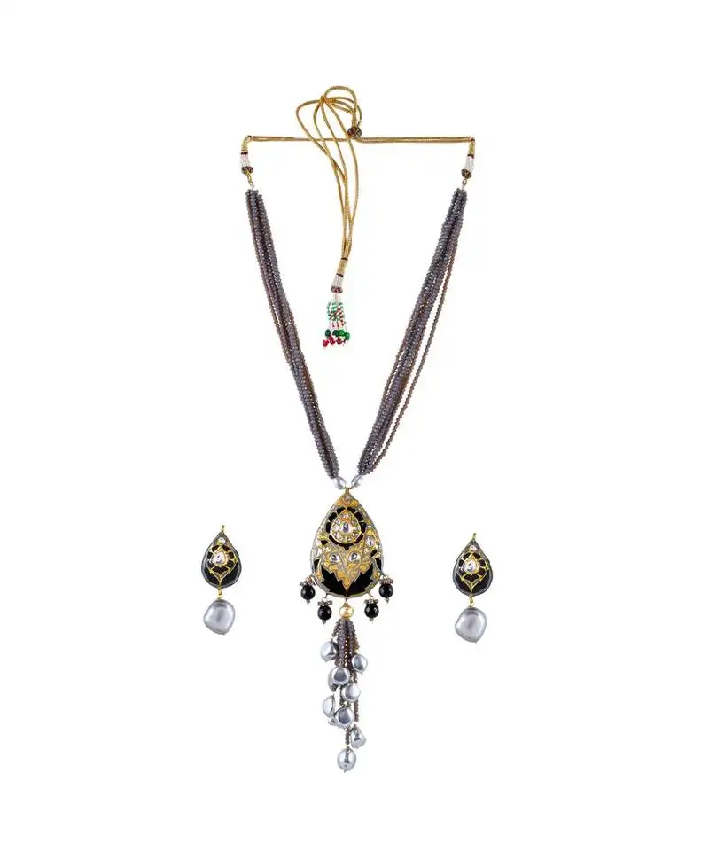 Fossil grey necklace set