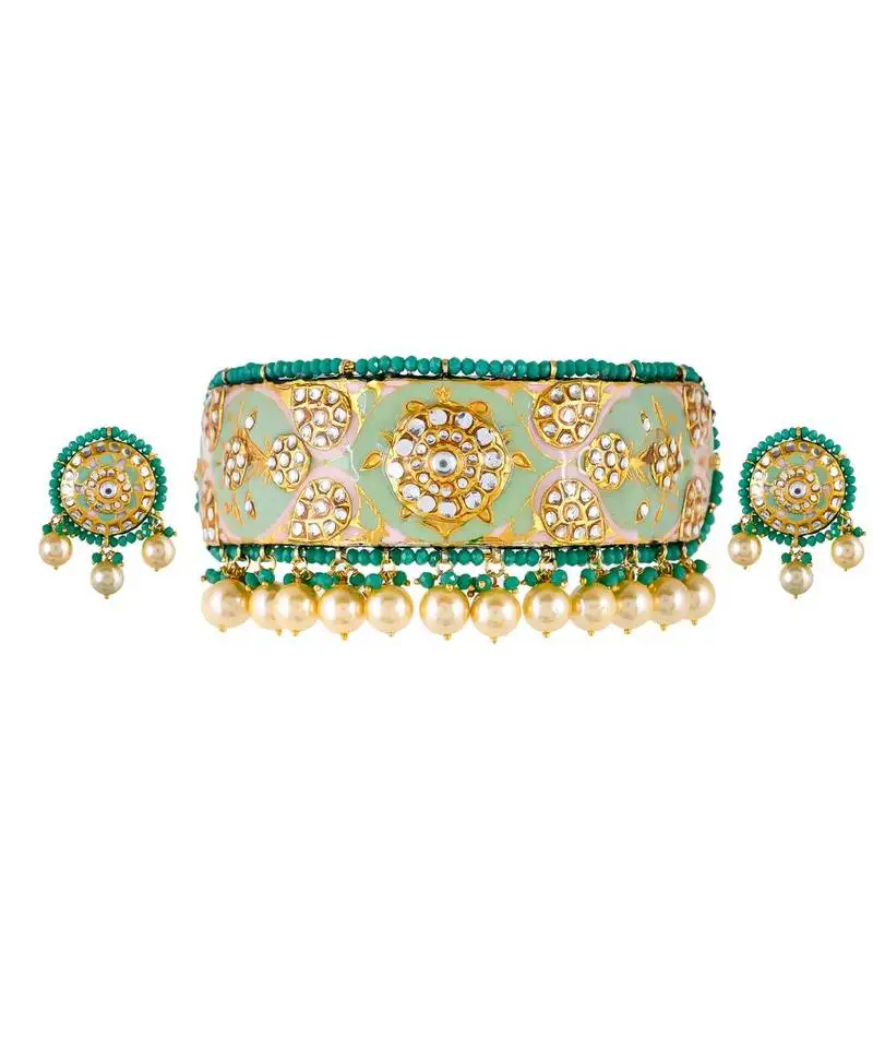 Pastel choker style necklace set