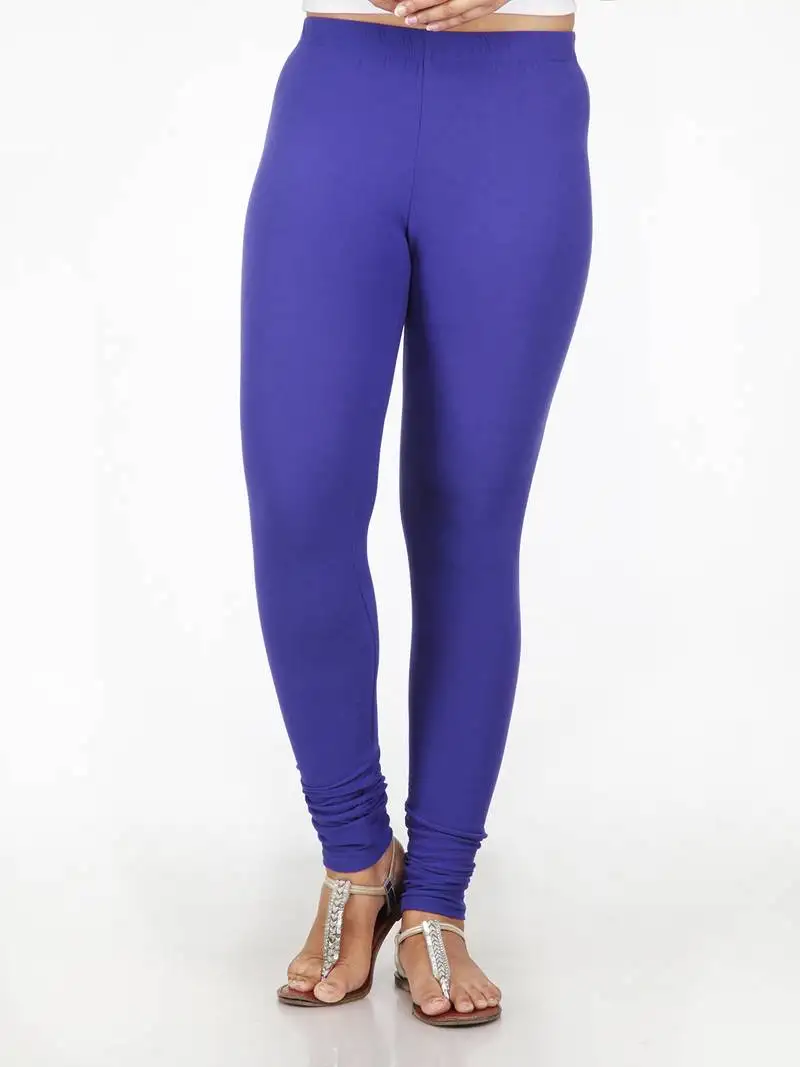 Women blue polycotton churidar legging