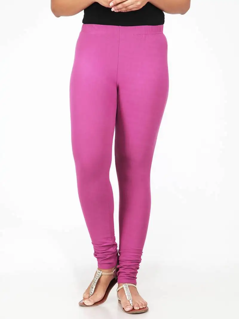 Women purple polycotton churidar legging
