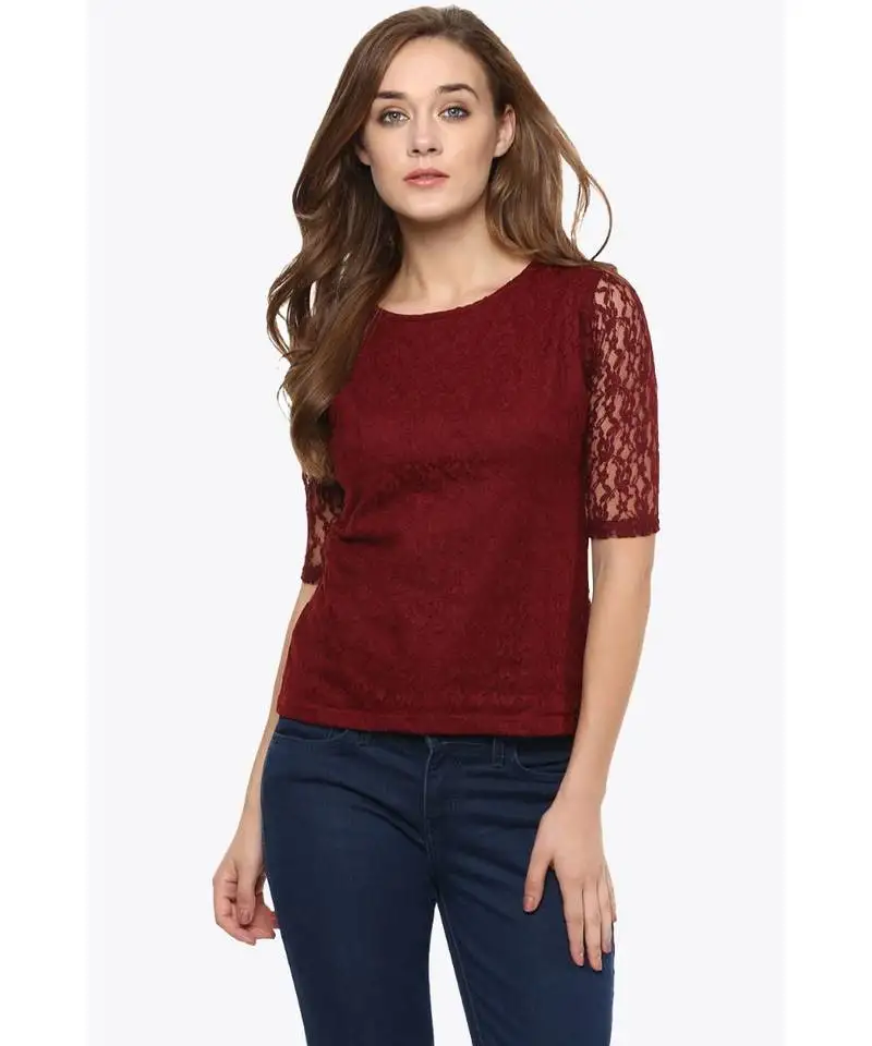 Lace get going crop top