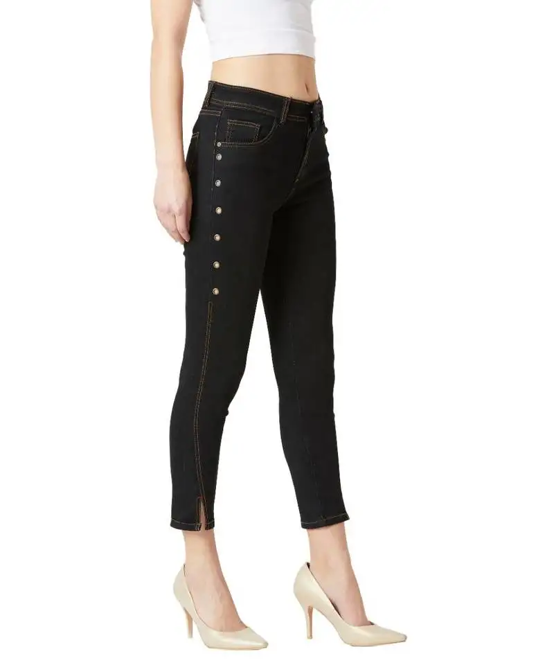 Done and dusted high waist denim pant
