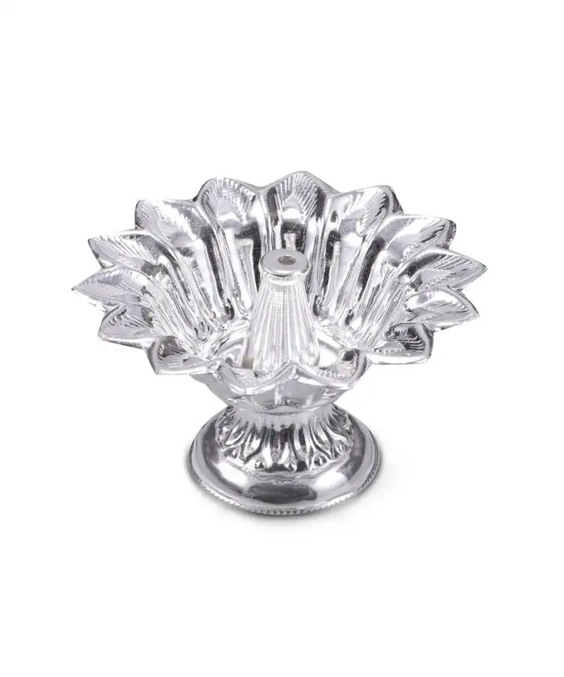 Serenity akhand silver diya lamp-mjd007