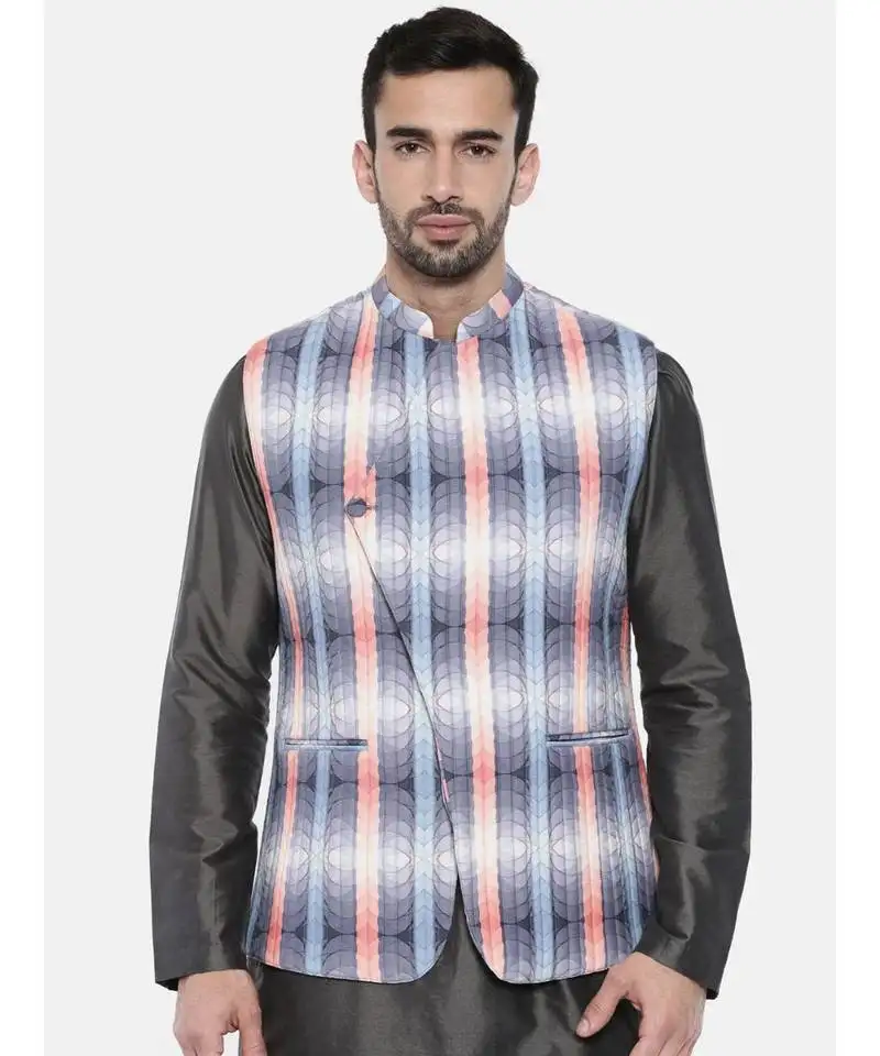 Mayank modi agua blue pink quilted jacket