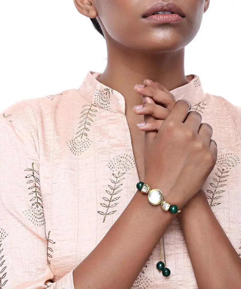 Kundan and stone bracelet