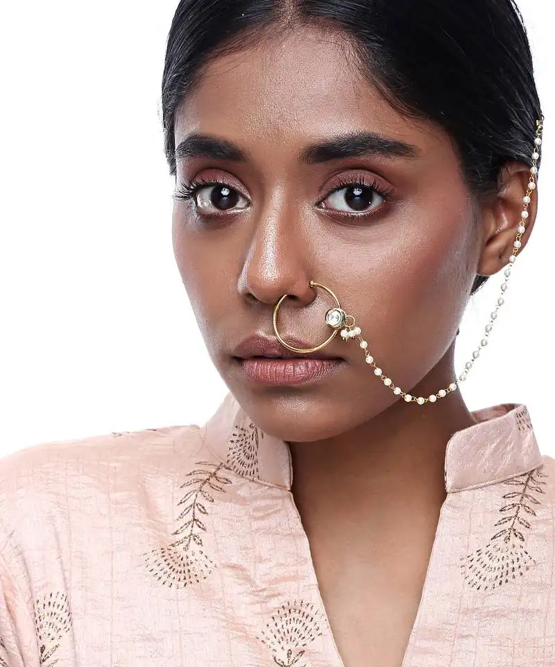 Kundan nose ring
