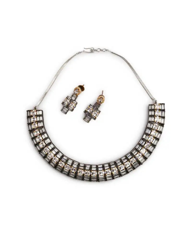 Ruby raang studio american diamond jewelry set