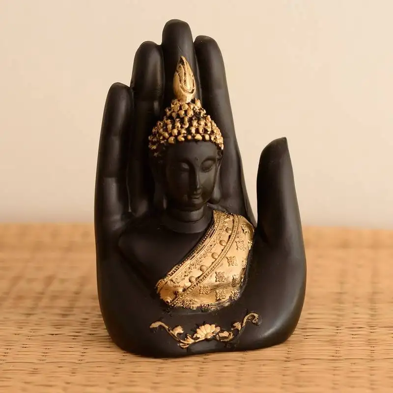 Golden handcrafted buddha palm