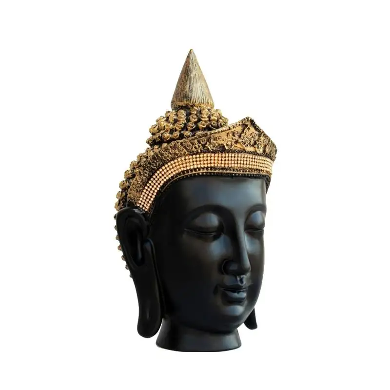 Golden crown handcrafted buddha head
