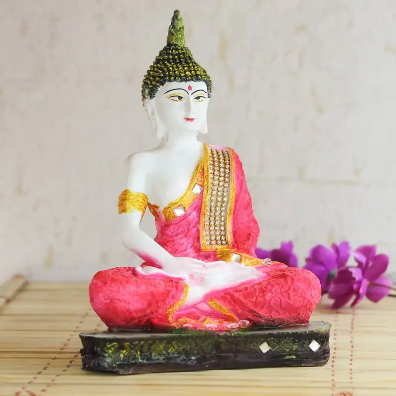 Multicolor buddha statue showpiece