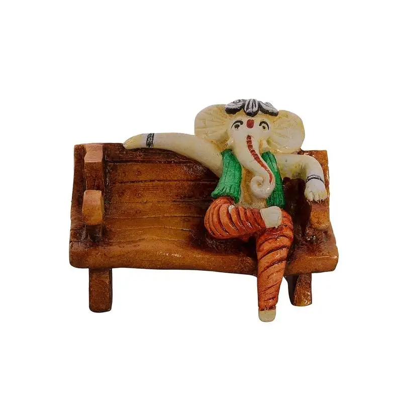 Polyresin lord ganesha in mcdonald style visiting card holder