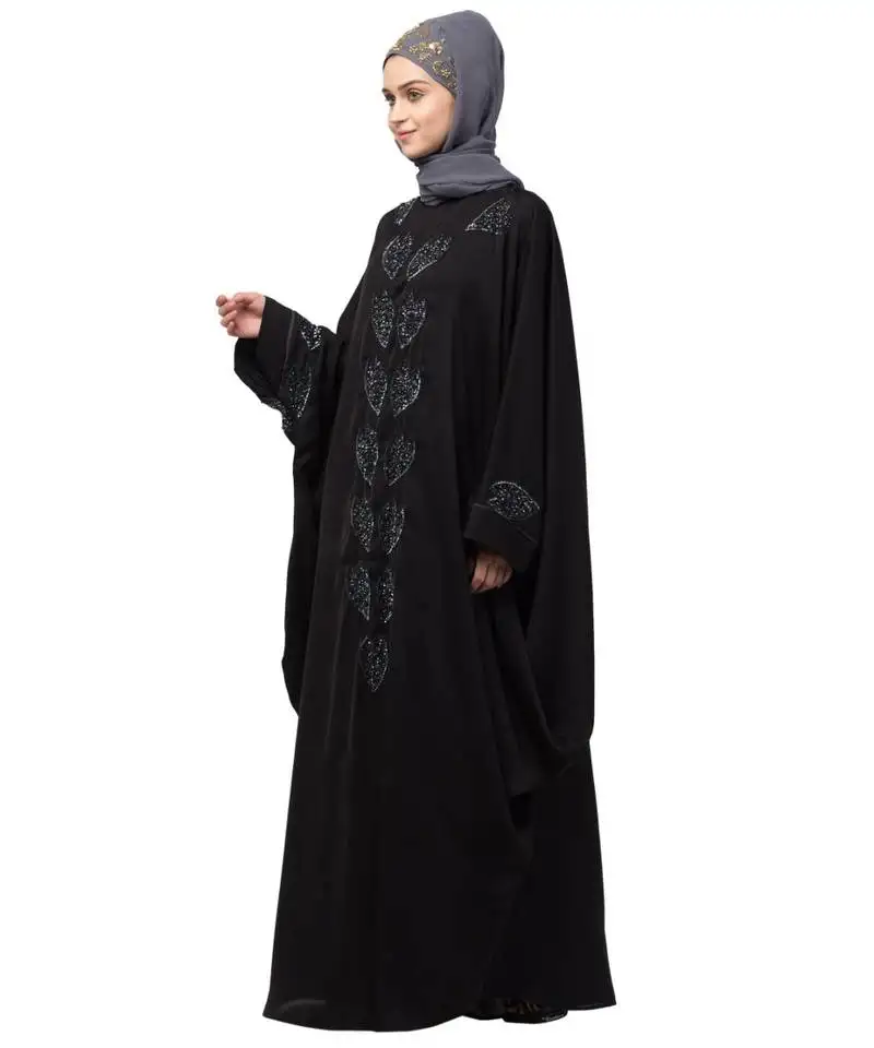 Nazneen front and sleeve hand embroidered kaftan