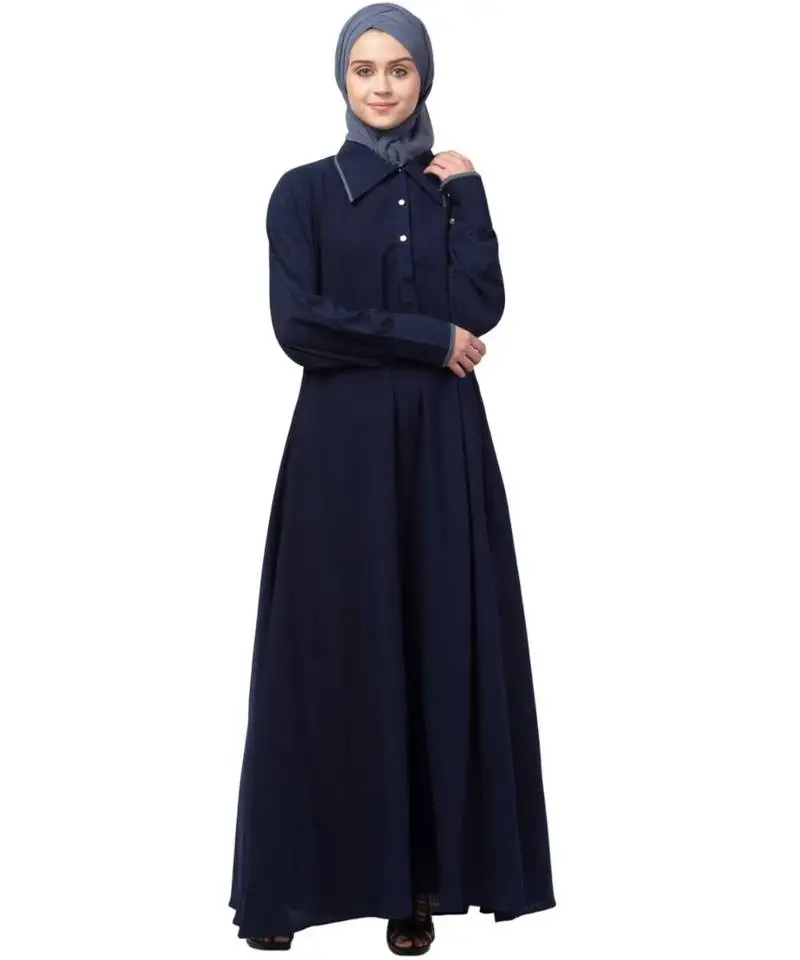 Nazneen long cuff and collar executive abaya