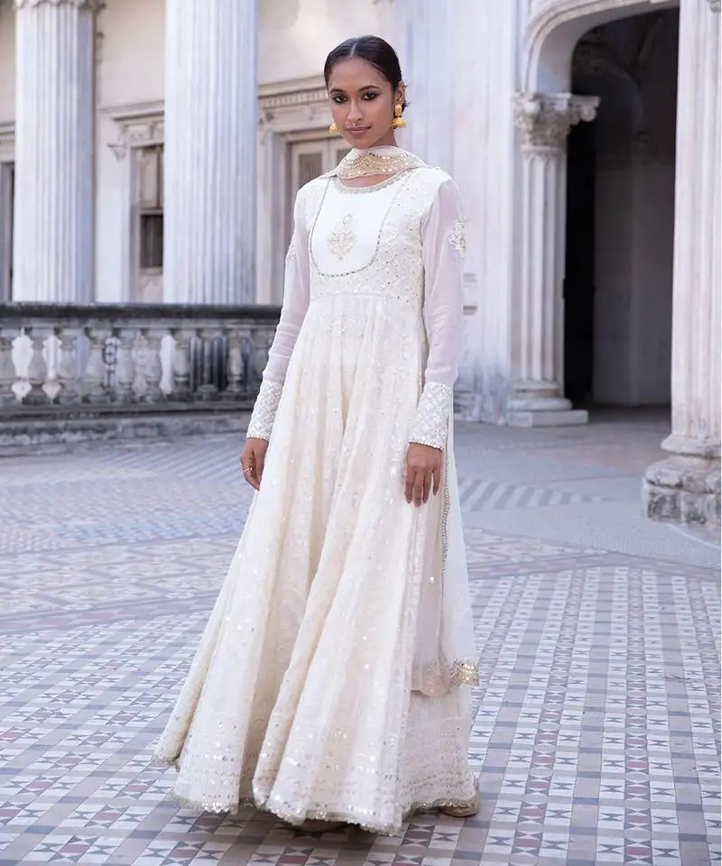 Ivory noor anarkali
