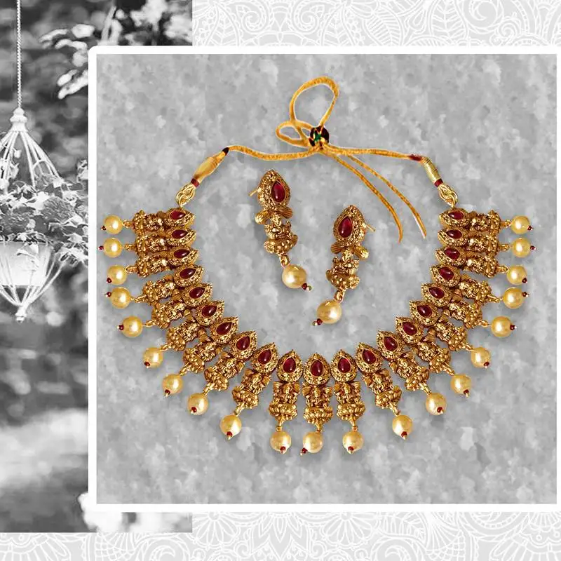 Red ruby  necklace-sets