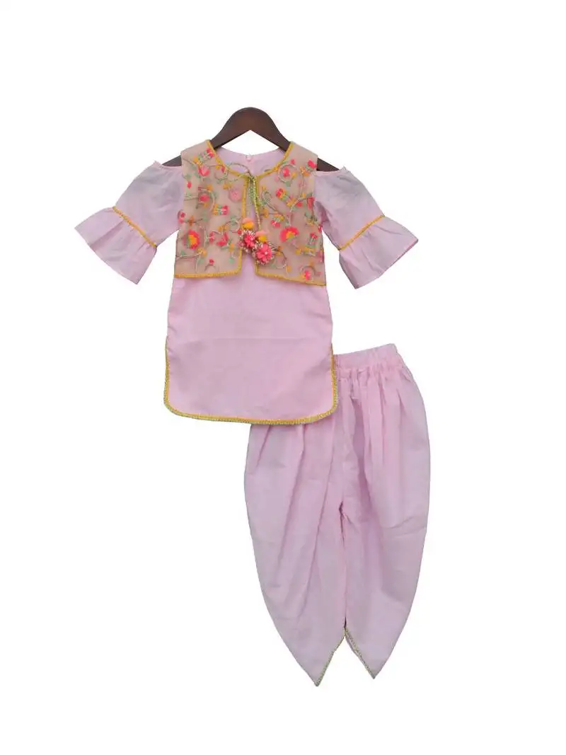 Dark blue silk boti anarkali