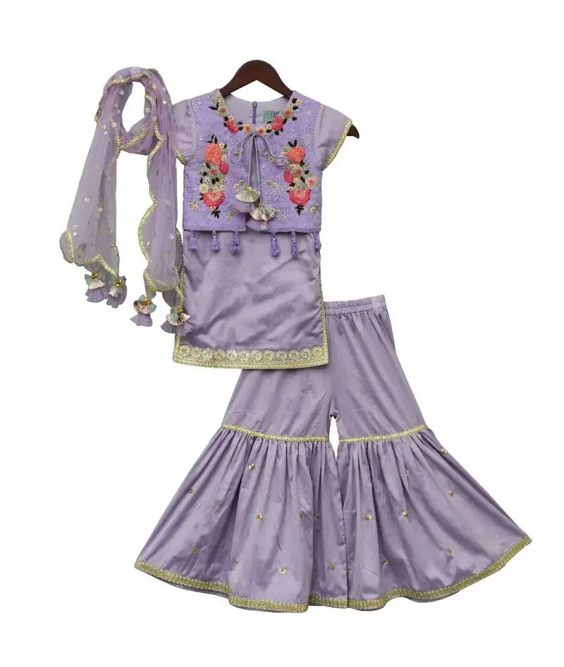 Black ajkan with off white chudidar