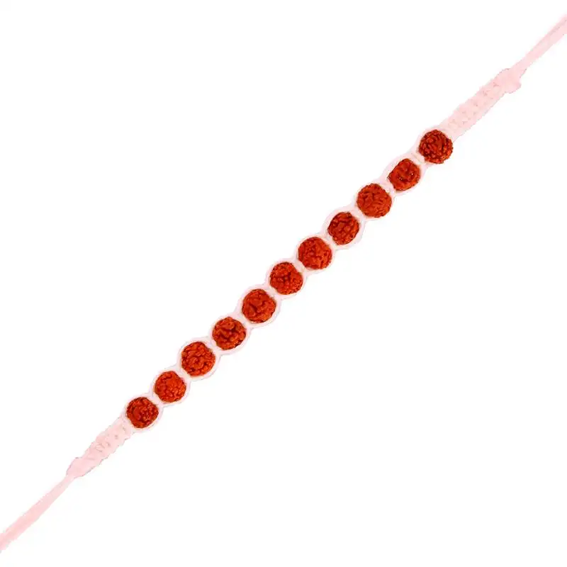 Gold plated rudraksh rakhi for men::Boys