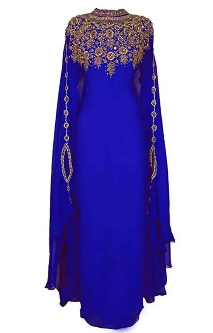 Classique royal blue kaftan for women