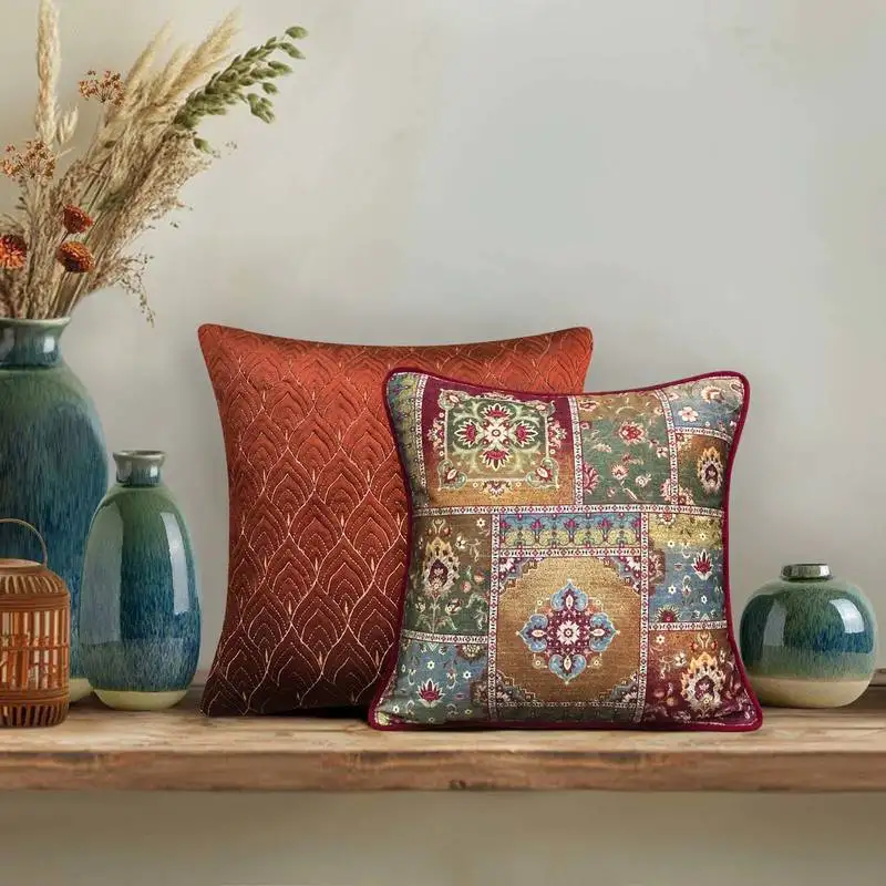 Rang mahal cushion cover 16x16 | traditional decorative pillow for home décor