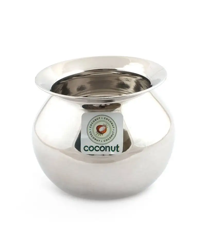 Coconut stainless steel balloon::Gundu::Pongal pot::Multipurpose pot - 1 unit - diameter -19 cms