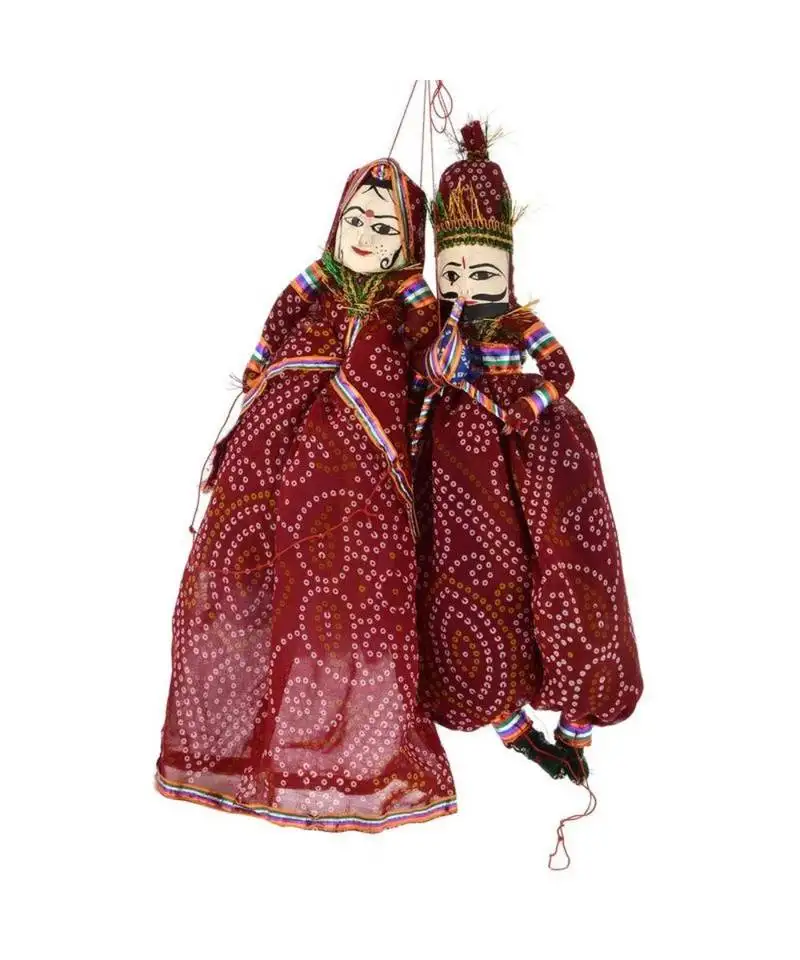 Rajasthani famous handmade puppets (multicolour)