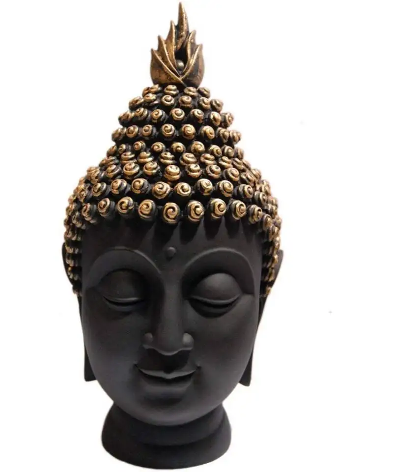 Polyresin buddha head figurine