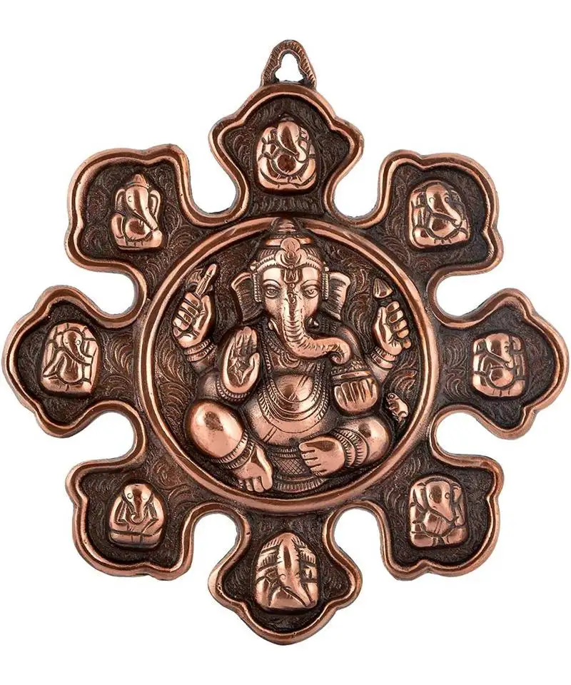 Gunnu sales ganesha metal wall hanging brass
