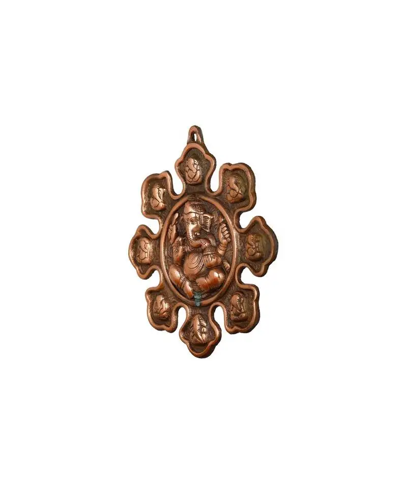 Ganesha astavinayaka ( 8 avatar of lord ganesh) hanging in gold finish ideal for gift