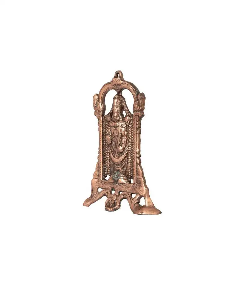 Handcrafted wall hanging white metal god tirupati balaji