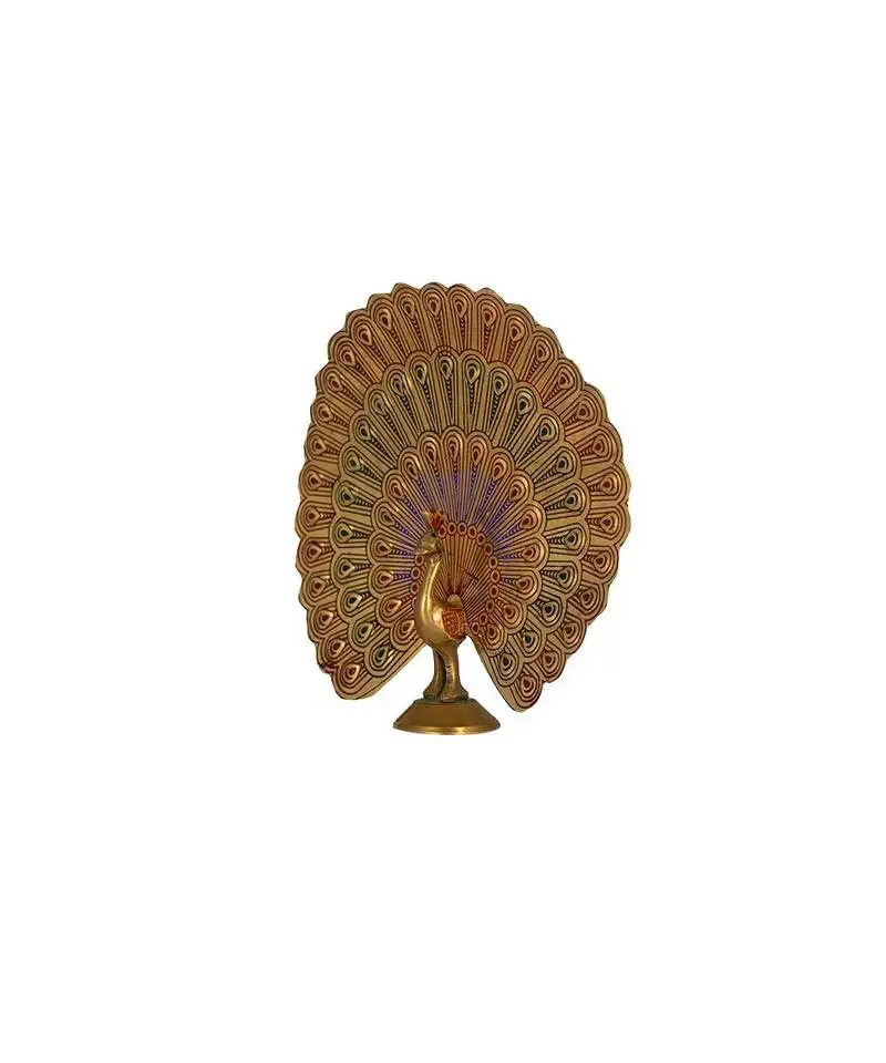 Handcrafted brass peacock showpiece dancing peacock figurine